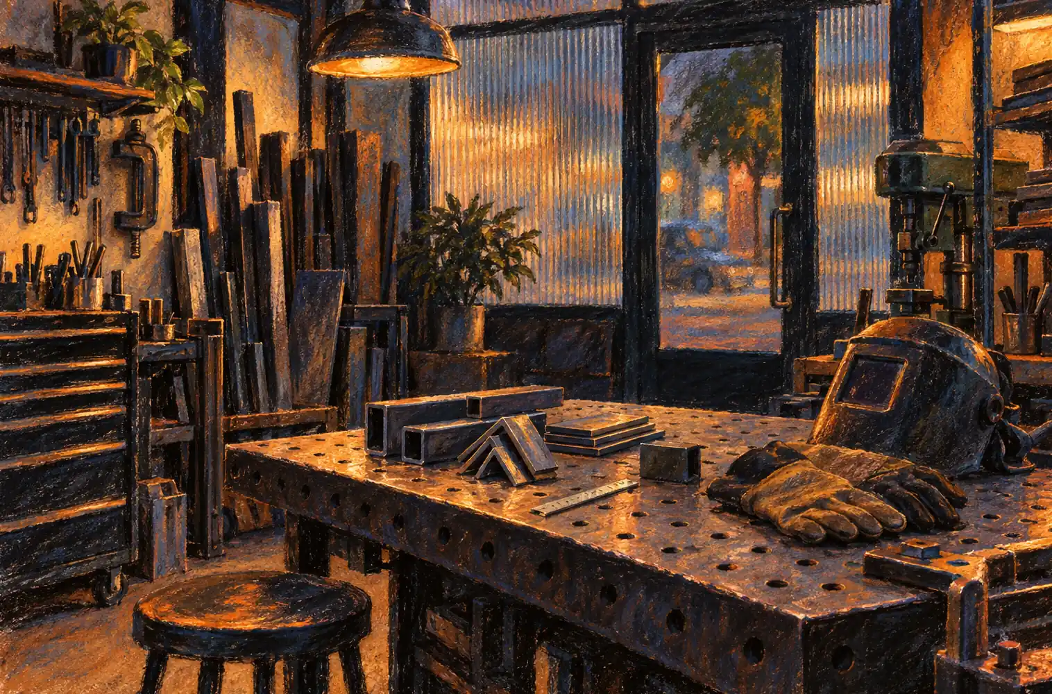 Illustration of fabrication businesses and their working space